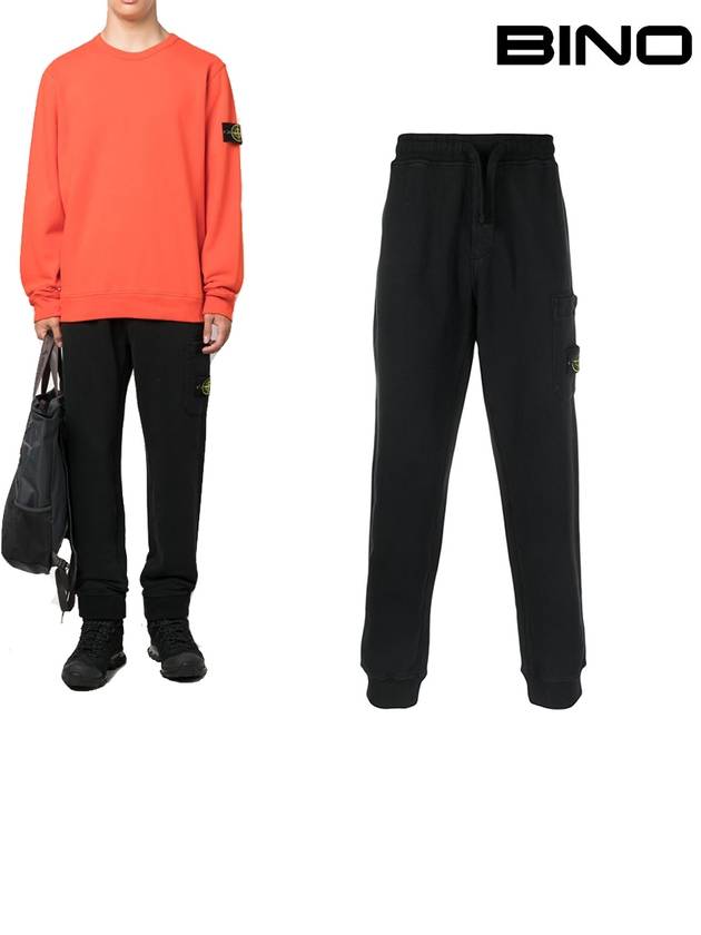 Wappen Patch Cargo Jogger Track Pants Black - STONE ISLAND - BALAAN 2