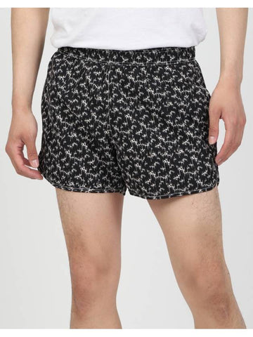 Vicente Logo Patch Swim Shorts Black - ISABEL MARANT - BALAAN 1