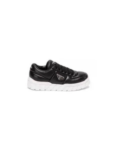 Padded Nappa Leather Low Top Sneakers Black - PRADA - BALAAN 2