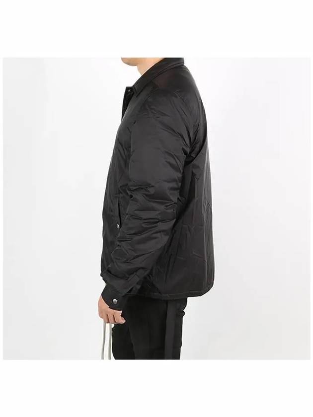 Woven Padded Snapfront Shirt Jacket Black - RICK OWENS - BALAAN 4