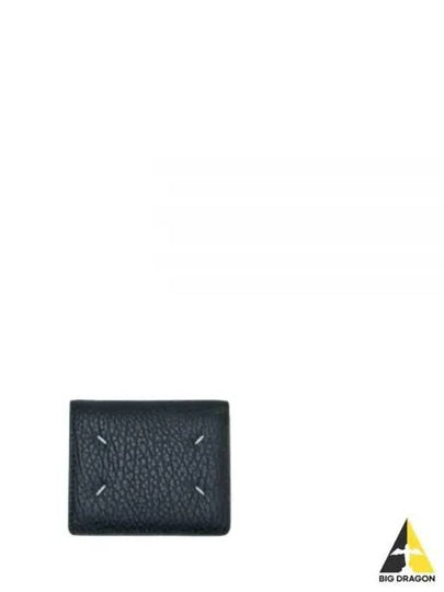 Stitch Leather Compact Half Wallet Black - MAISON MARGIELA - BALAAN 2