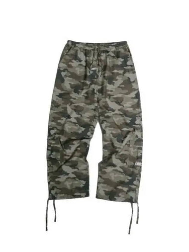 Camo Linen Cargo Jogger Pants Forest - SCULPTOR - BALAAN 1