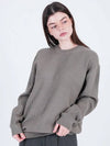 Soft Hazy Wool Round Knit Khaki - CHANCE'S NOI - BALAAN 3