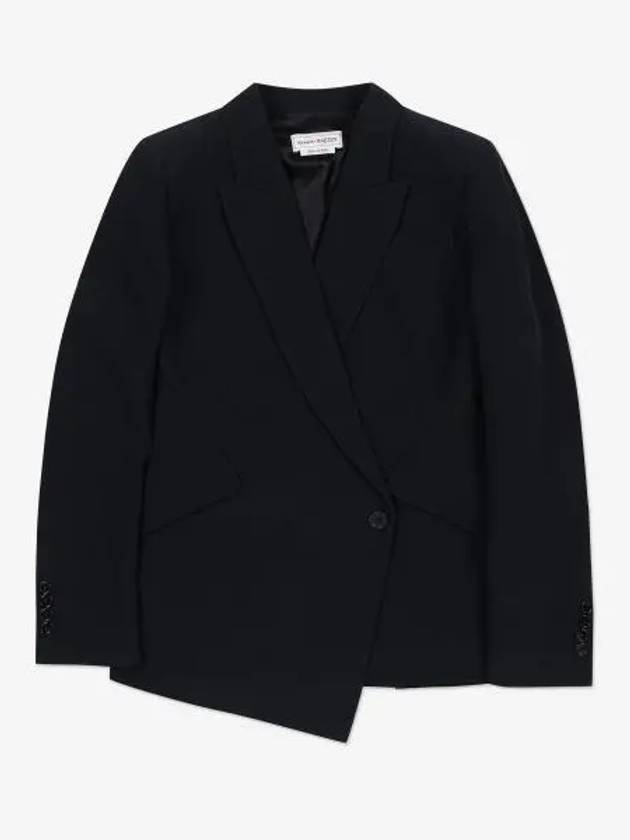 Women's Crepe Blazer Jacket Black - ALEXANDER MCQUEEN - BALAAN 2