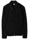 Lens Chrome Overshirt Zip-Up Jacket Black - CP COMPANY - BALAAN 2