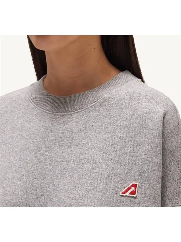 Women's Logo Patch Sweatshirt Gray - AUTRY - BALAAN 4