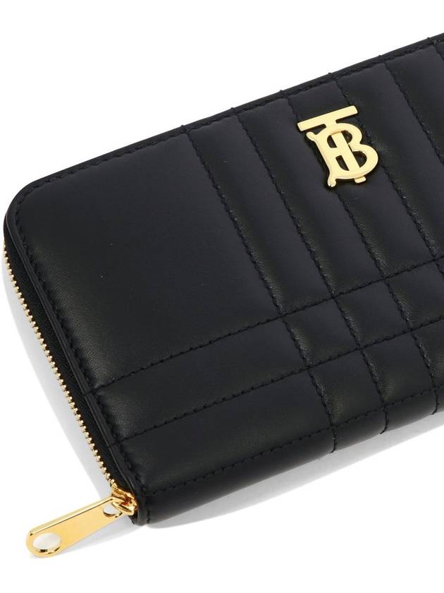 Quilted Leather Lola Ziparound Wallet Black Light Gold - BURBERRY - BALAAN 4