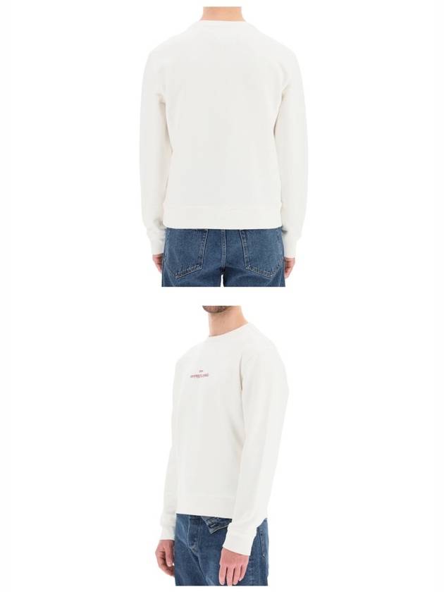 Embroidered Logo Cotton Sweatshirt White - MAISON MARGIELA - BALAAN 6