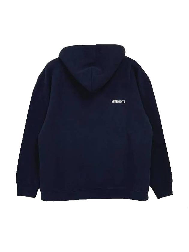 Small Logo Hoodie Navy - VETEMENTS - BALAAN 1