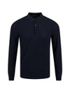 Men's Rowan Mesh Knit Long Sleeve Polo - J.LINDEBERG - BALAAN 1