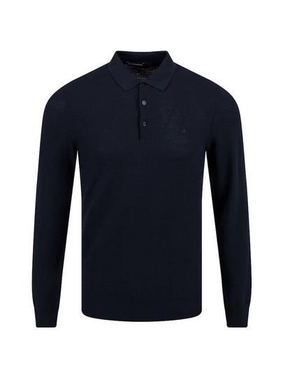 Rowan Mesh Polo Knit Top Navy - J.LINDEBERG - BALAAN 2