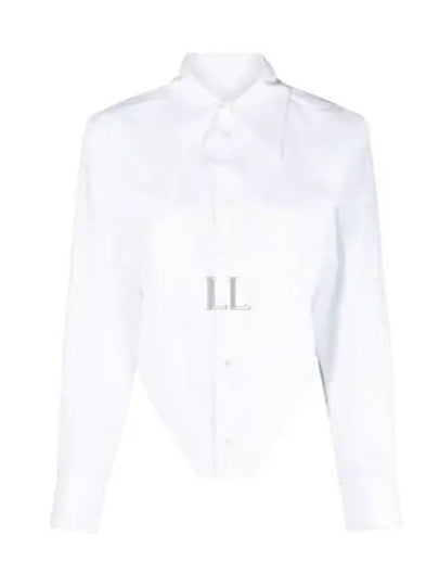 Corset Cotton Long Slevees Shirt White - MAISON MARGIELA - BALAAN 2