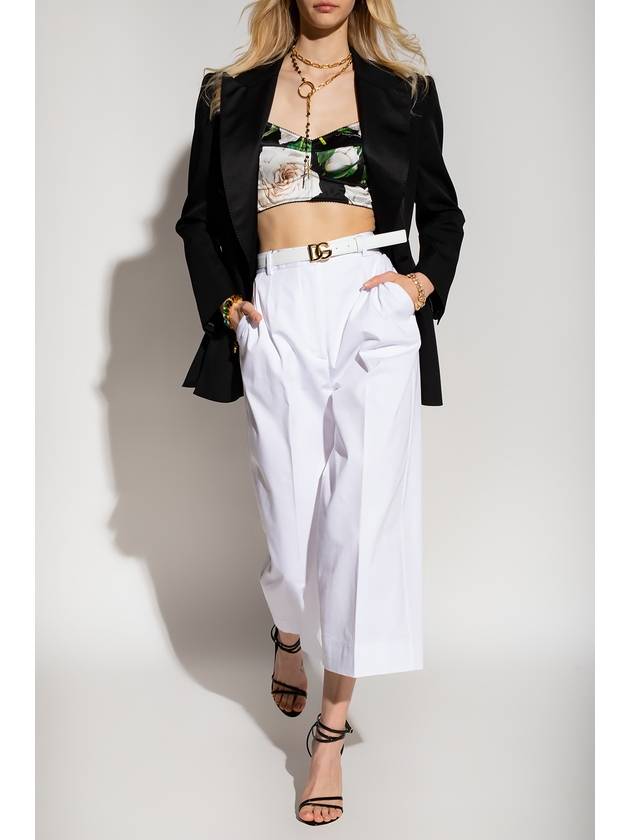 Dolce & Gabbana High-waisted Culottes, Women's, White - DOLCE&GABBANA - BALAAN 2