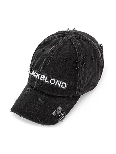 BBD Cross Damage Custom Denim Cap Black - BLACKBLOND - BALAAN 2