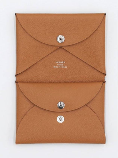 Calvi Duo Card Holder Caramel H085238CK28 - HERMES - BALAAN 1