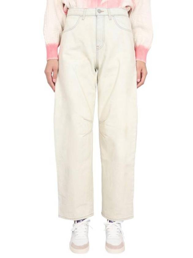 Denim Straight Pants PWYB026 S23DEN0020360 WHITE - PALM ANGELS - BALAAN 1