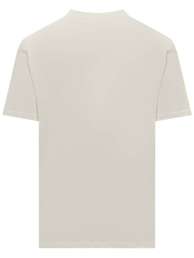 Logo Print Crew Neck Short Sleeve T-shirt Porcelain - JIL SANDER - BALAAN 3