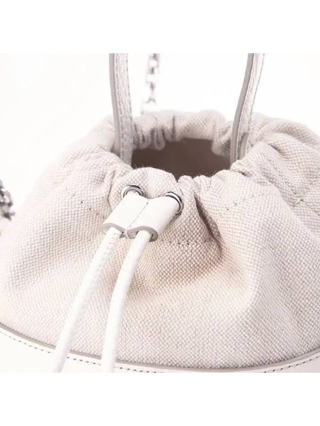 5AC Number Logo Texture Leather Bucket Bag Ivory - MAISON MARGIELA - BALAAN 7