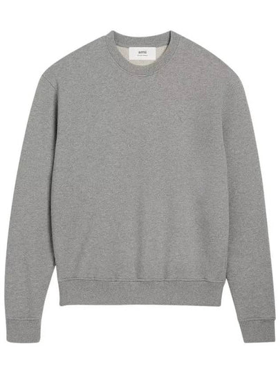 Embroidered Heart Logo Sweatshirt Grey - AMI - BALAAN 2