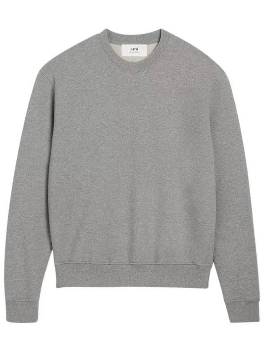 Embroidered Heart Logo Sweatshirt Grey - AMI - BALAAN 2