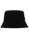 triangle logo drill bucket hat black - PRADA - BALAAN 4