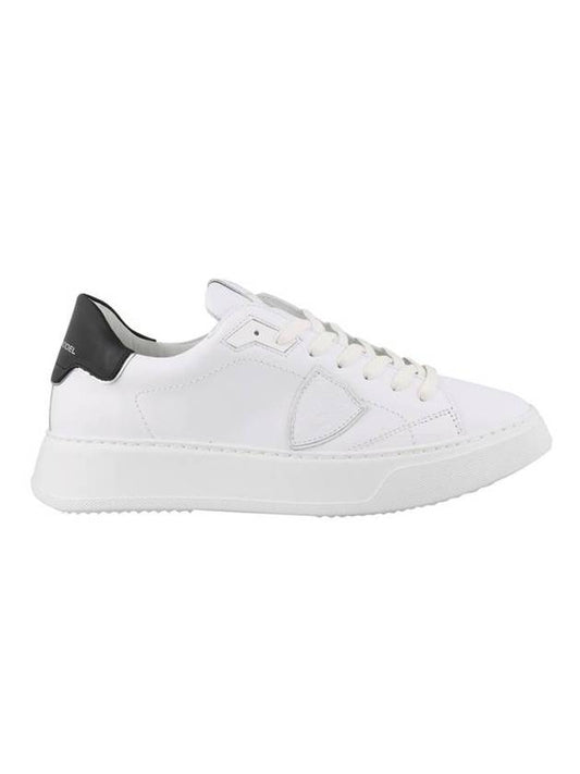 Men's Temple Tennis Black Tab Low Top Sneakers White - PHILIPPE MODEL - BALAAN 1