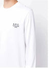 Men's Oliver Logo Long Sleeve T-Shirt White - A.P.C. - BALAAN 6