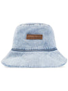 logo patch bucket hat light blue denim - ACNE STUDIOS - BALAAN 5