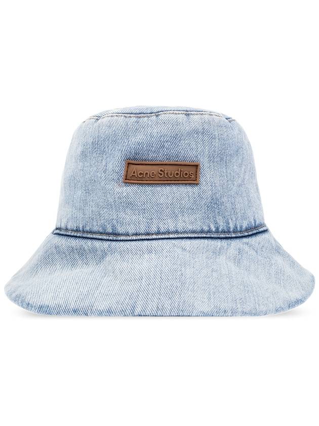 logo patch bucket hat light blue denim - ACNE STUDIOS - BALAAN 5