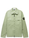 Wappen Patch Double Pocket Cotton Zip-Up Jacket Green - STONE ISLAND - BALAAN 2