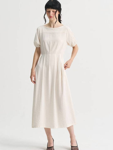 Sistine Pintuck Long Dress Ivory - SORRY TOO MUCH LOVE - BALAAN 1