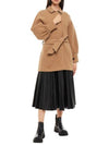 Women's Belted Single Coat Beige mfpou00664 - MAJE - BALAAN 2
