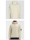 Lens Wappen Sweat Hood Beige - CP COMPANY - BALAAN.