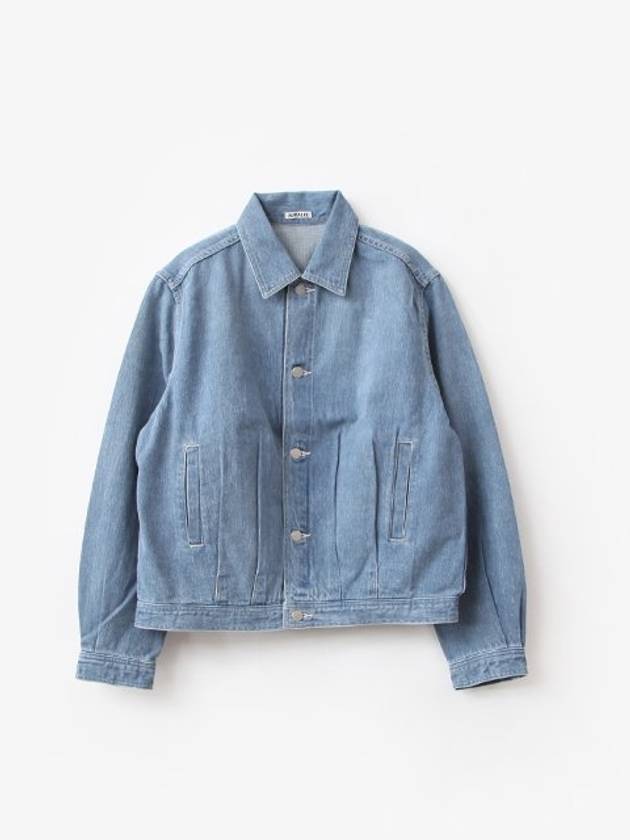 Selvedge faded light denim blouson - AURALEE - BALAAN 1