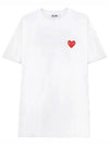 Play Red Heart Waffen Short Sleeve T-Shirt White P1 T108 2 - COMME DES GARCONS - BALAAN 2