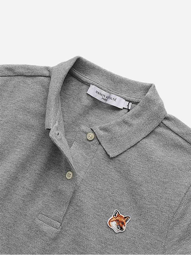 Fox Head Patch Classic Short Sleeve Polo Shirt Grey - MAISON KITSUNE - BALAAN 4