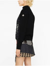 Women's Padded Wool Cardigan Black - MONCLER - BALAAN 4