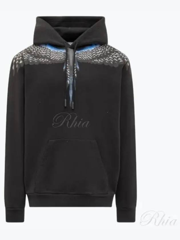 Grizzly Wings Regular Hoodie Black - MARCELO BURLON - BALAAN 2