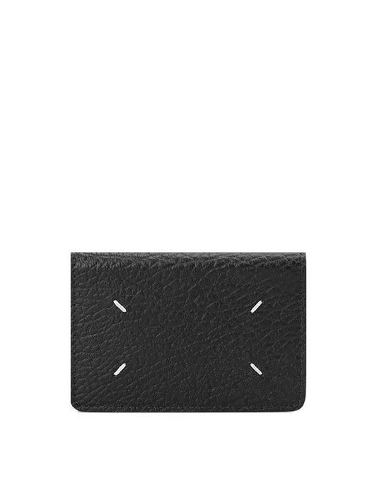 Bovine Leather Card Wallet Black - MAISON MARGIELA - BALAAN 2