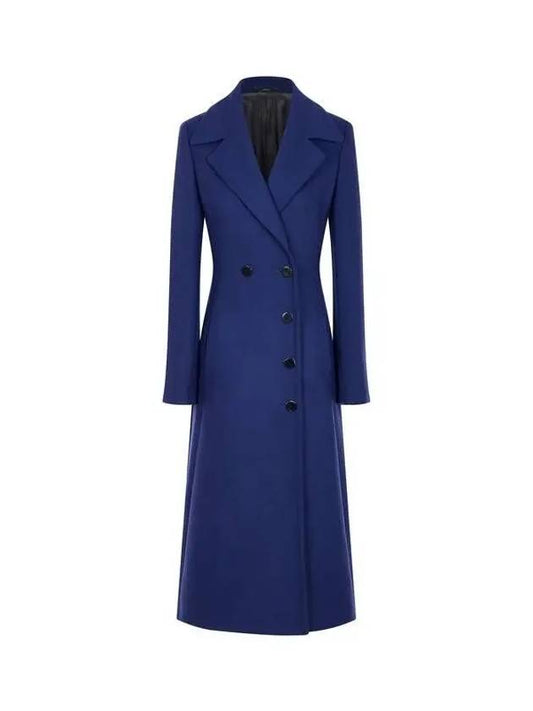 Women s wool blend A line double coat light navy 270156 - PAUL SMITH - BALAAN 1