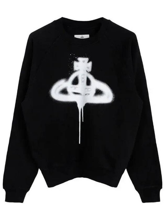 Spray ORB Raglan Sweatshirt Black - VIVIENNE WESTWOOD - BALAAN 2