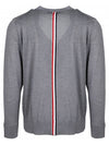 Men's Classic Three-Stripe Backstripe Wool Cardigan Grey - THOM BROWNE - BALAAN 6