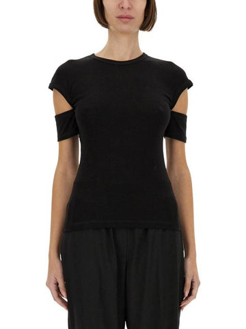 Helmut Lang "Slashed Shrunken" T-Shirt - HELMUT LANG - BALAAN 1