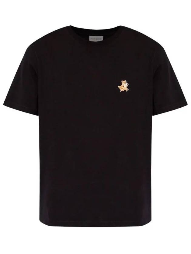 Speedy Fox Patch Comfort Short Sleeve T-Shirt Black - MAISON KITSUNE - BALAAN 2