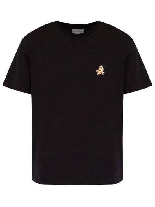 Speedy Fox Patch Comfort Short Sleeve T-Shirt Black - MAISON KITSUNE - BALAAN 2