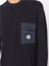 Logo Patch Pocket Knit Top Navy - MONCLER - BALAAN 6