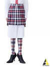 Women's Tartan Twill Mini Pleated Skirt Blue - THOM BROWNE - BALAAN 2