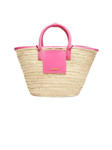 Le Panier Soli Beach Basket Tote Bag Dark Pink - JACQUEMUS - BALAAN 1