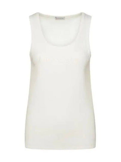 Women's Embroidered Logo Sleeveless White - MONCLER - BALAAN 2