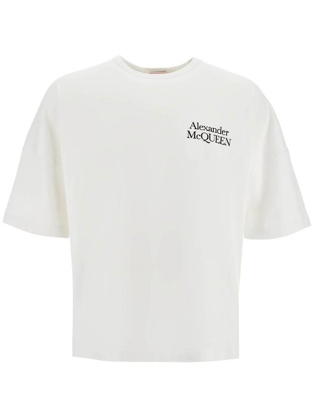 Logo Print Cotton Short Sleeve T-Shirt White - ALEXANDER MCQUEEN - BALAAN 2